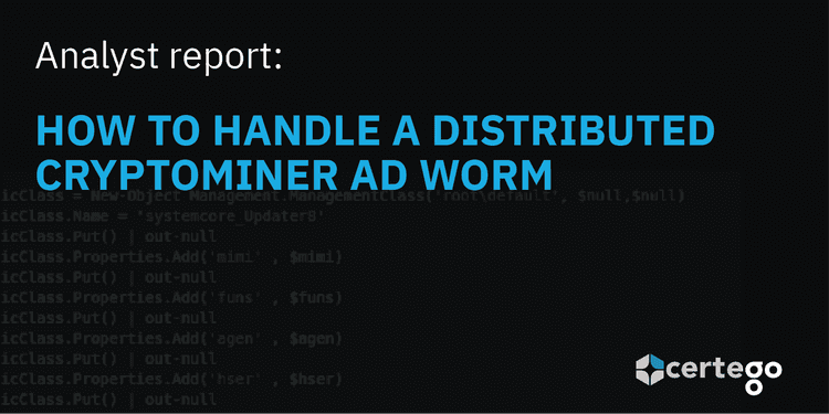 How to handle a distributed crypdominer AD worm